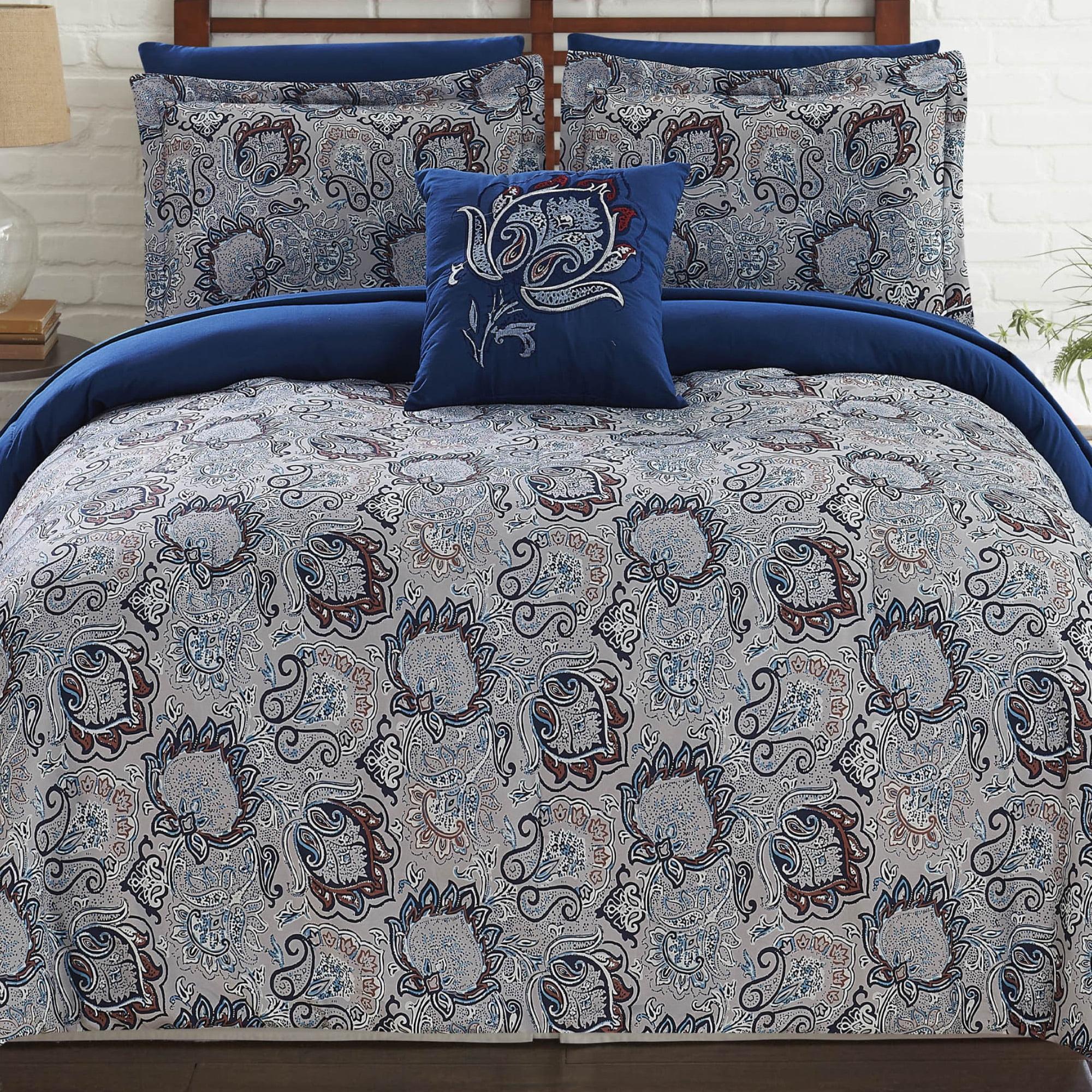 Modern Threads Printed Reversible Complete Bed Set Corsicana, Full