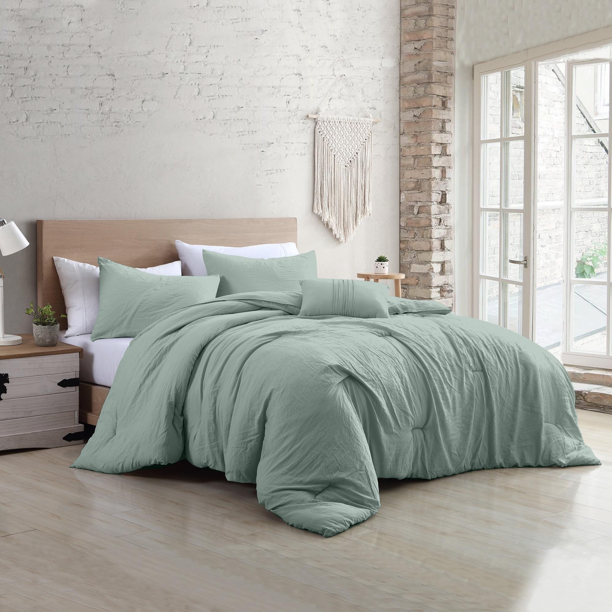 Modern Threads - Beck Comforter Set - Down Alternative Brushed Microfiber - Elegant All Season Bedspread Set - includes Comforter, Shams, & Decorative Pillow