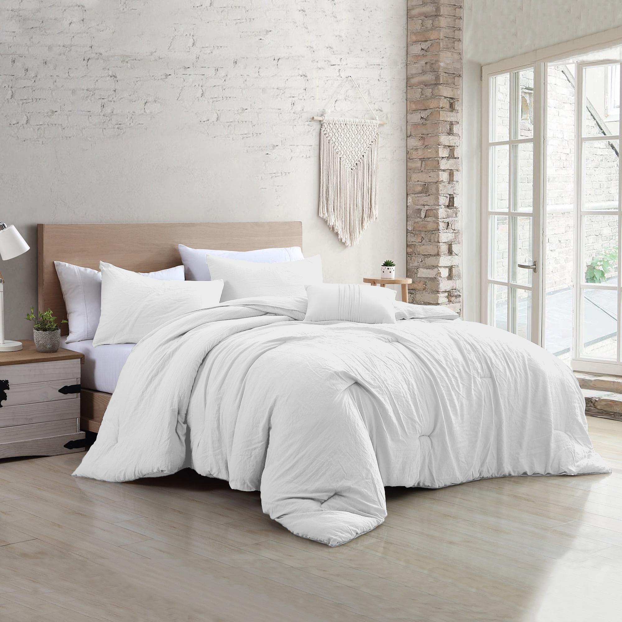 Modern Threads - Beck Comforter Set - Down Alternative Brushed Microfiber - Elegant All Season Bedspread Set - includes Comforter, Shams, & Decorative Pillow