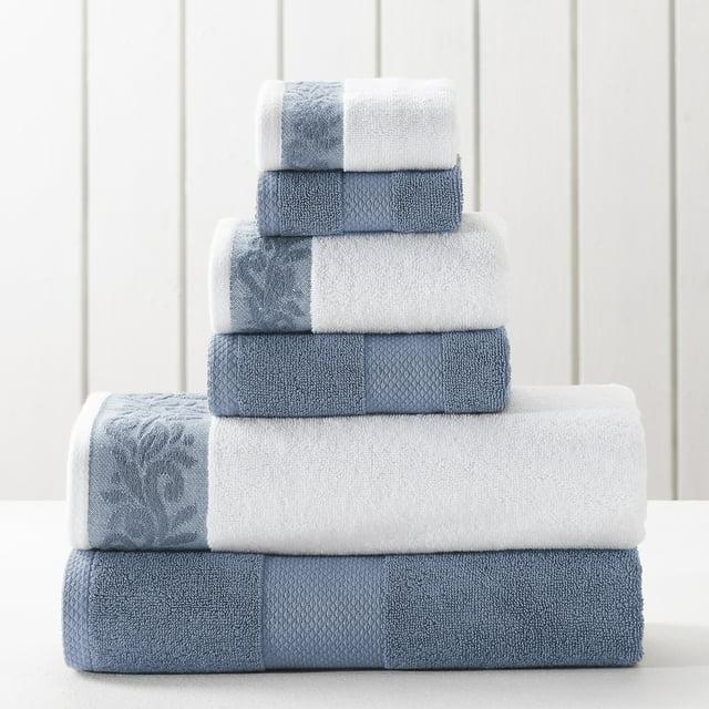 Modern Threads Modern Threads 600 GSM 6-Piece Towel Set with Filgree Jacquard Border