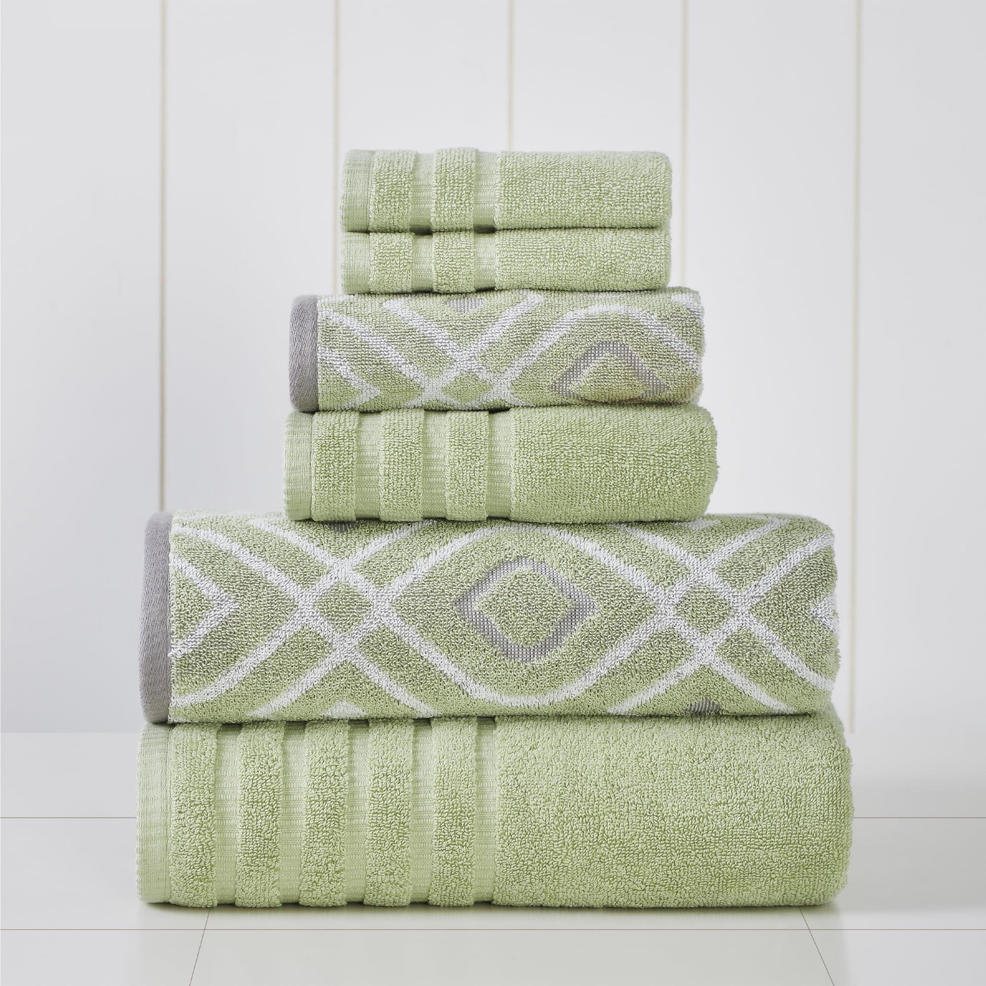 Modern Threads 6 Piece Yard Dyed Towel Set, Oxford.