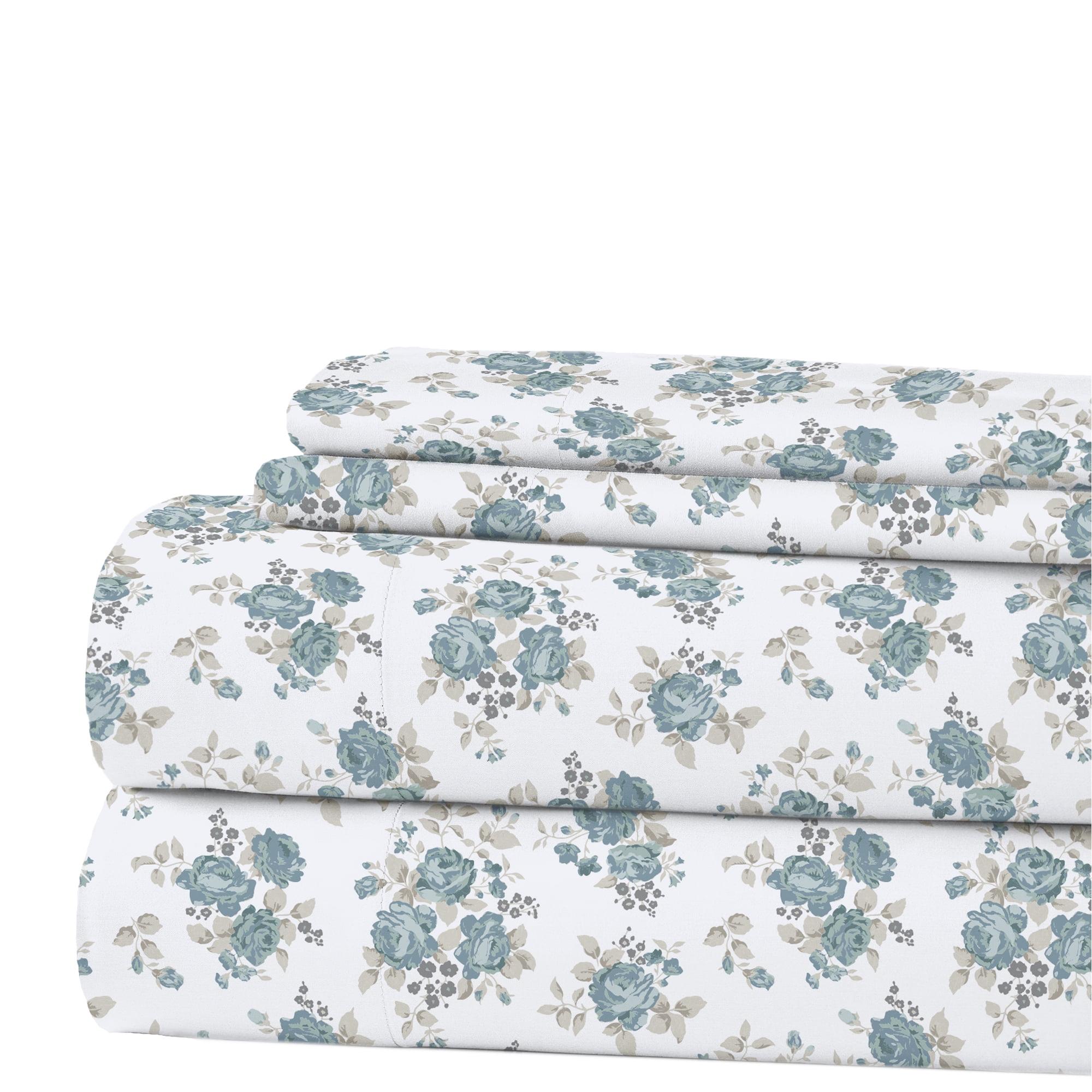 Modern Threads Printed 3 Piece Sheet Set, Forever Roses.