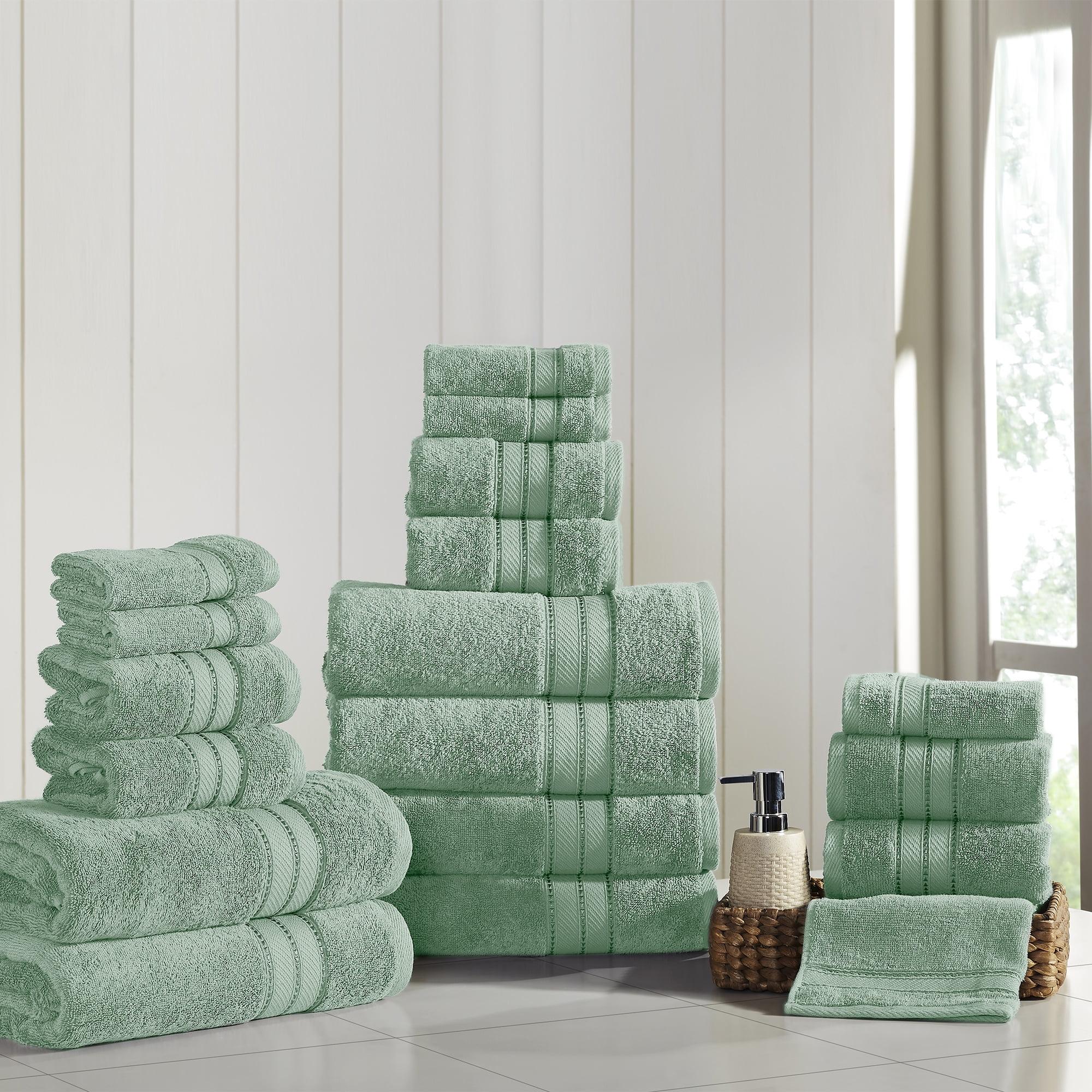 Modern Threads - Spun Loft 18-Piece 100% Combed Cotton Towel Set - Bath Towels, Hand Towels, & Washcloths - Super Absorbent & Quick Dry - 600 GSM - Soft & Plush