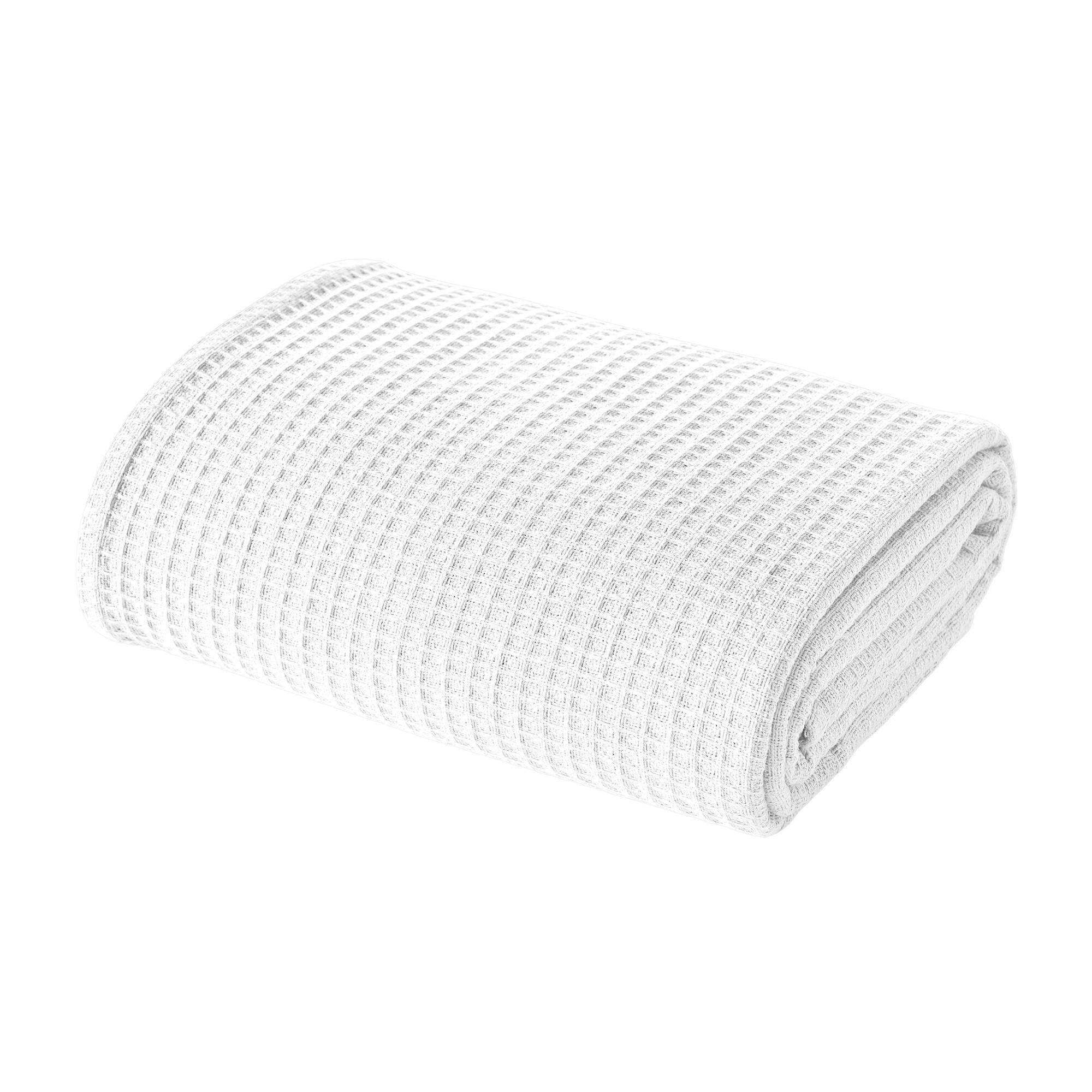 Modern Threads Thermal White Waffle Weave Bed Blanket, Full/Queen