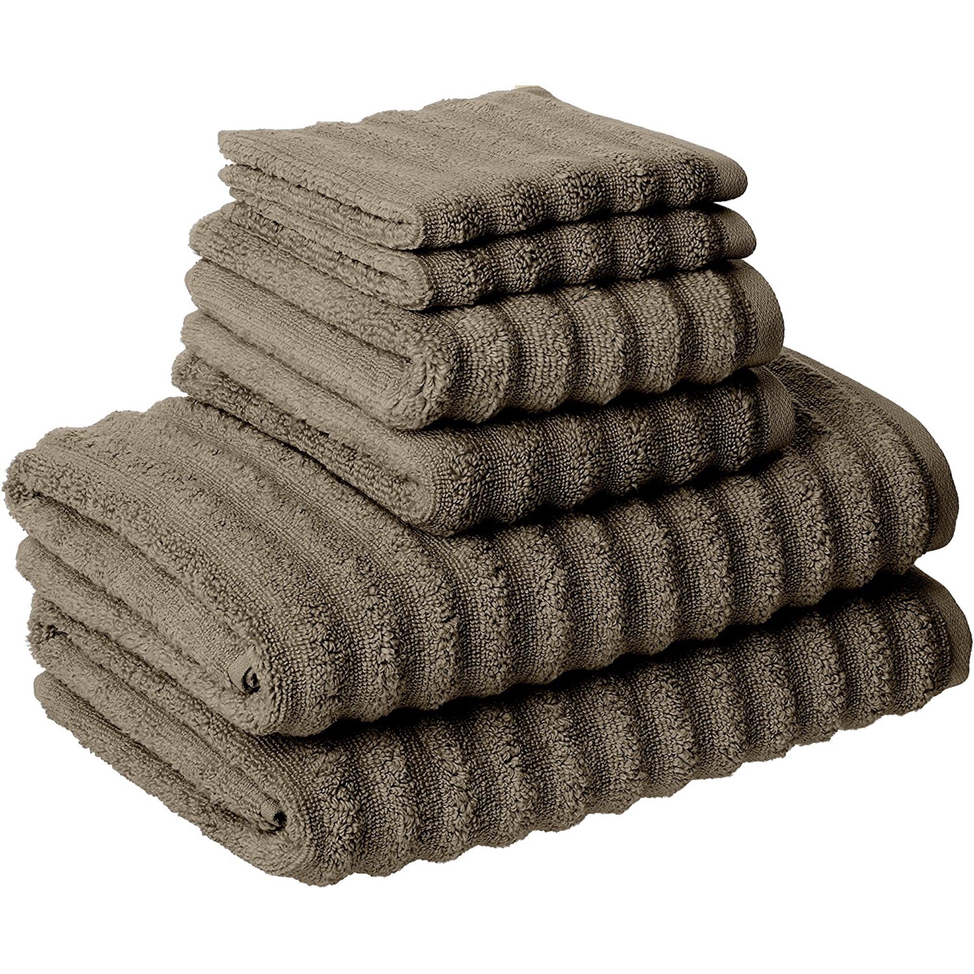 Modern Threads Modern Threads Spa Collection 6-Piece Ultra Soft Quick-Dry 550GSM 100% Combed Cotton Wavy Towel Set