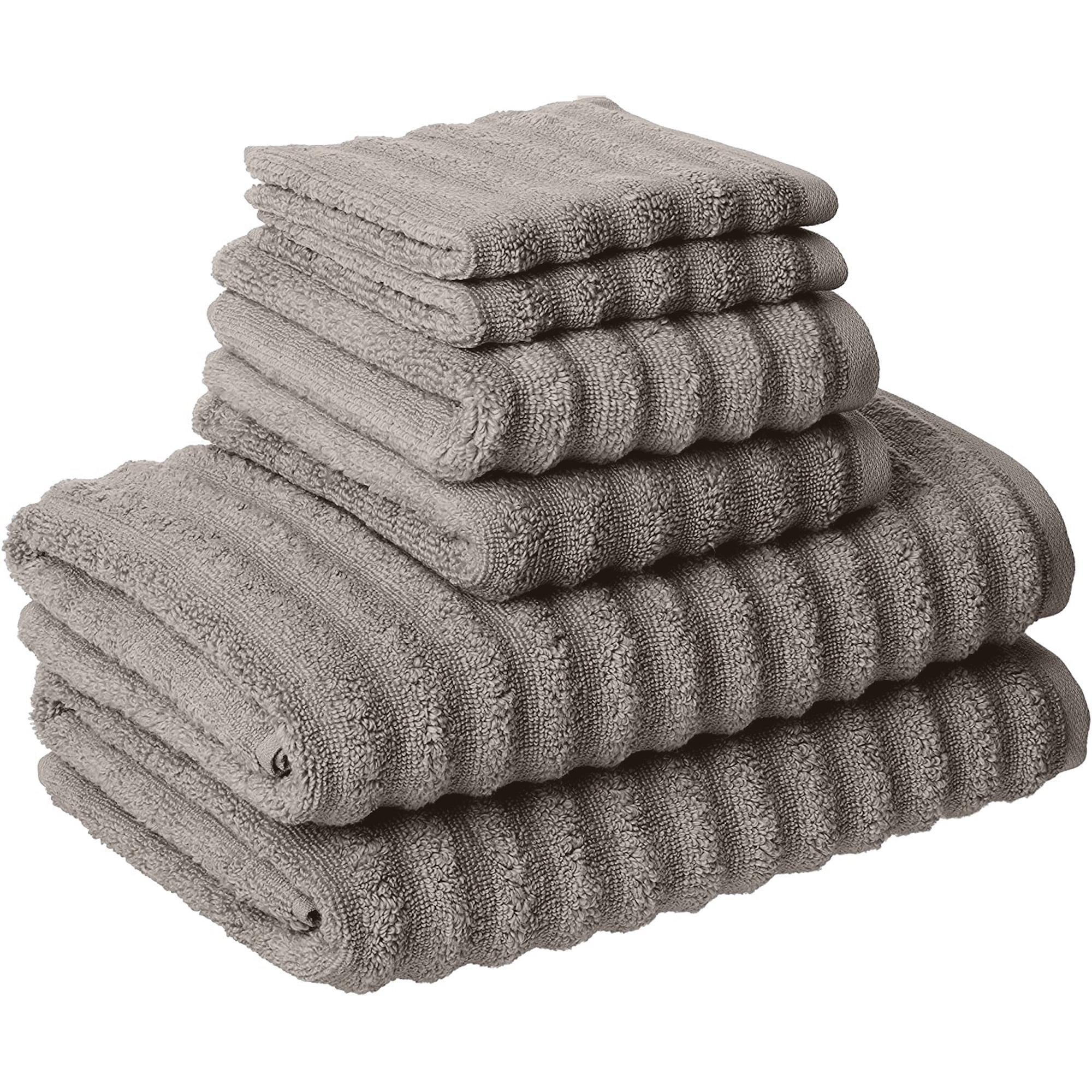 Modern Threads Spa Collection 6-Piece Ultra Soft Quick-Dry 550GSM 100% Combed Cotton Wavy Towel Set