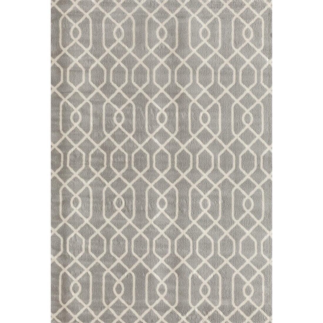 World Rug Gallery  Modern Trellis Pattern Area Rug Brown 5' x 7' 5' x 8', 6' Runner Indoor Living Room, Bedroom, Dining Room Rectangle Modern &