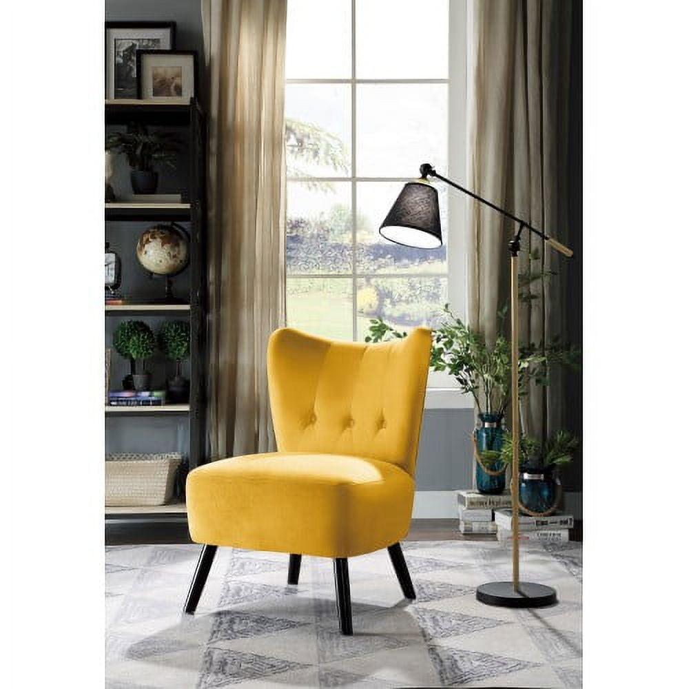 Imani Yellow Velvet Modern Accent Chair