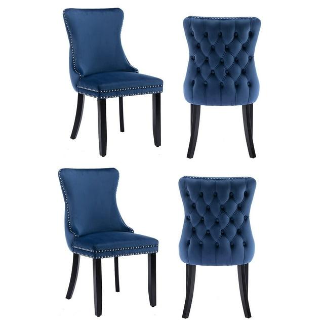Rosdorf Park Velvet Kitchen Upholstered Dining Chair (Set of 4)