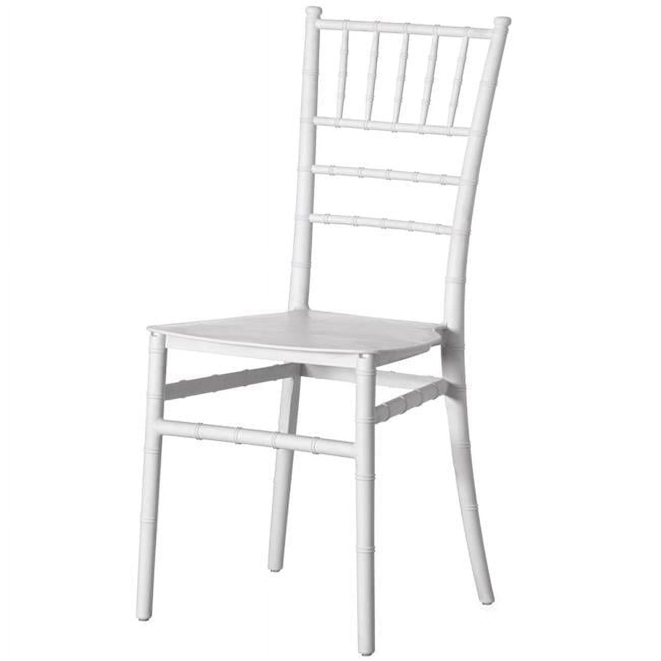 Fabulaxe Modern White Stackable Chiavari Dining Chair, Seating for Dining, Events and Weddings, Party Chair, White