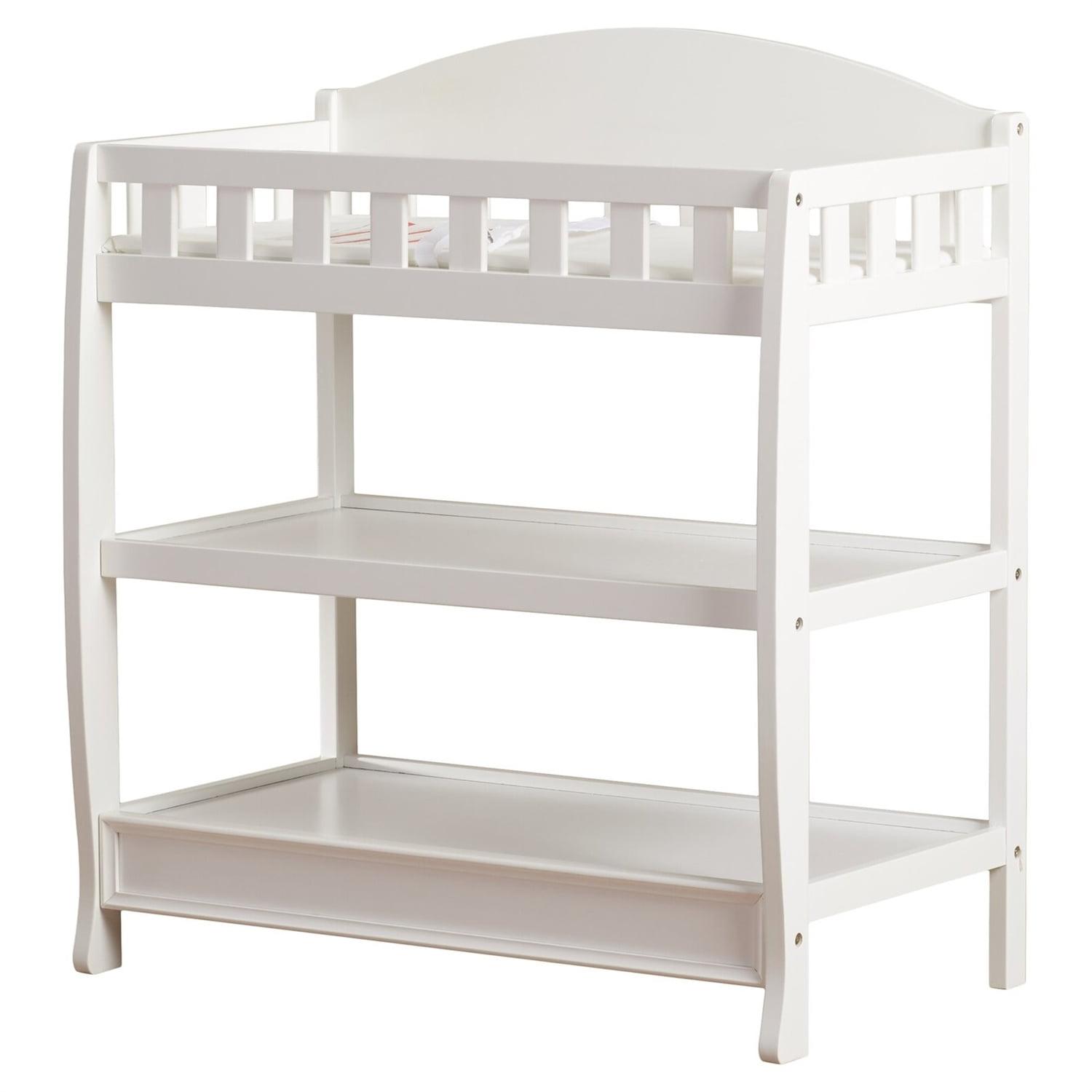 Graco Infant Wood Changing Table with Changing Pad, White