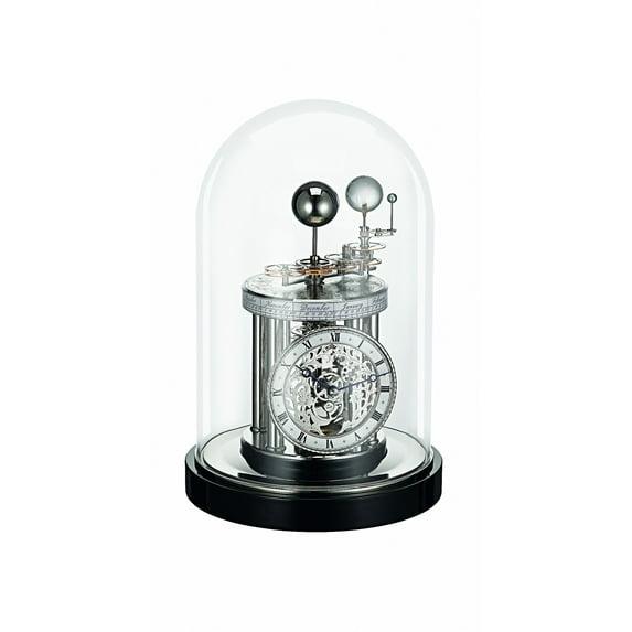 Hermle Black Forest Clocks Astrolabium Modern & Contemporary Roman Numeral Quartz Movement / Crystal Tabletop Clock in Polished Nickel