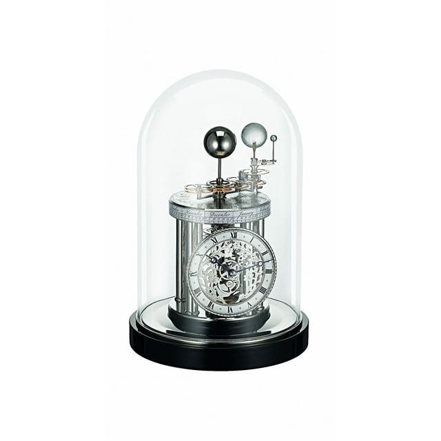 Hermle Black Forest Clocks Astrolabium Modern & Contemporary Roman Numeral Quartz Movement / Crystal Tabletop Clock in Polished Nickel