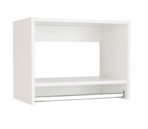 White Tall Hanging Wood Closet Organizer Unit