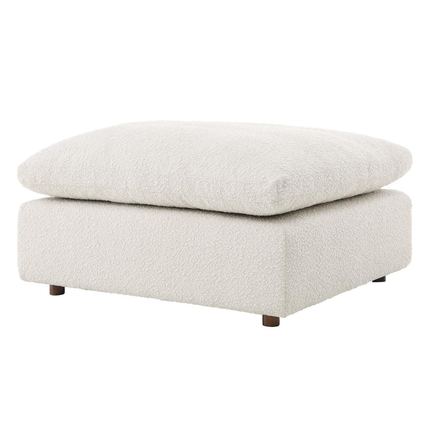 Modway Commix Down Filled Overstuffed Boucle Fabric Ottoman