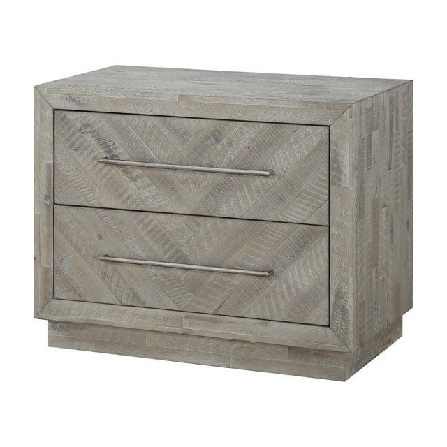 Modus Alexandra 2 Drawer Solid Wood Nightstand in Rustic Latte