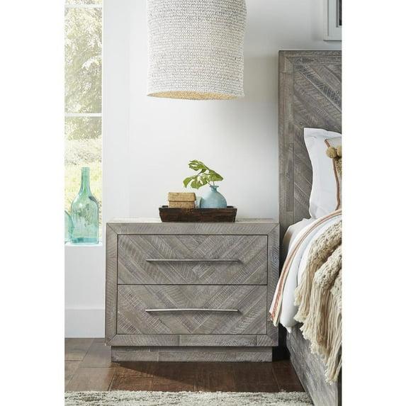 Modus Alexandra 2 Drawer Solid Wood Nightstand in Rustic Latte