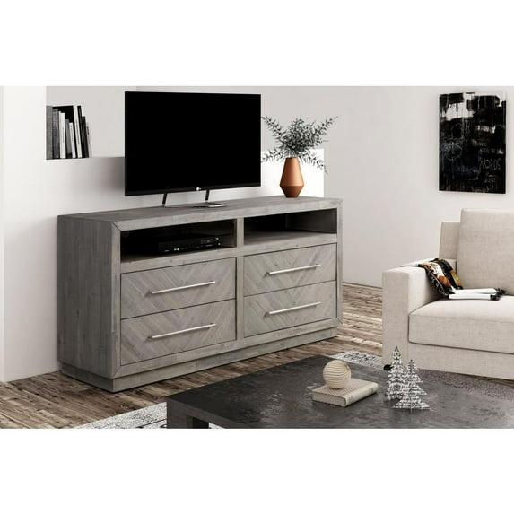 Modus Alexandra 64" Solid Wood TV Stand in Rustic Latte