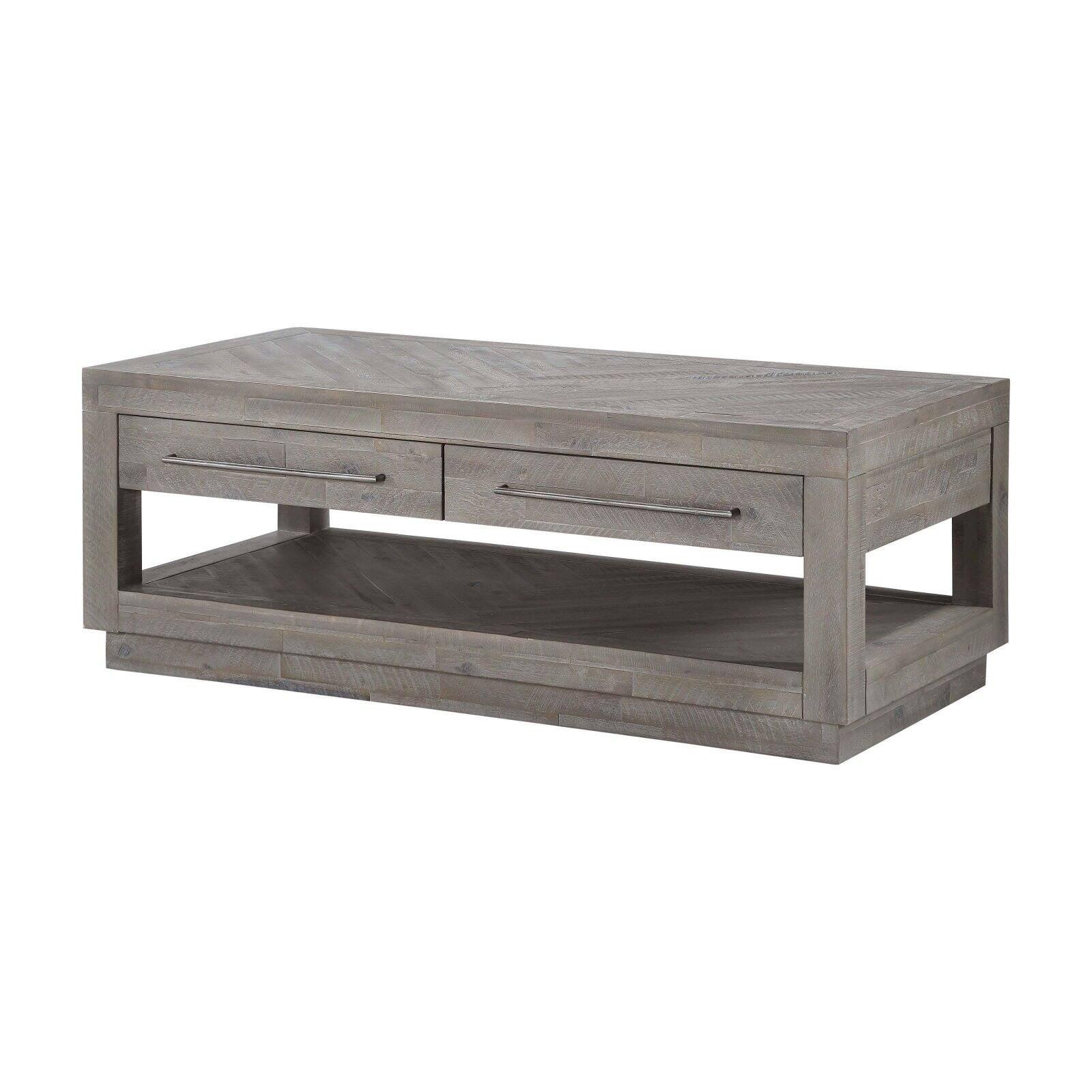 Modus Alexandra Solid Wood Coffee Table in Rustic Latte