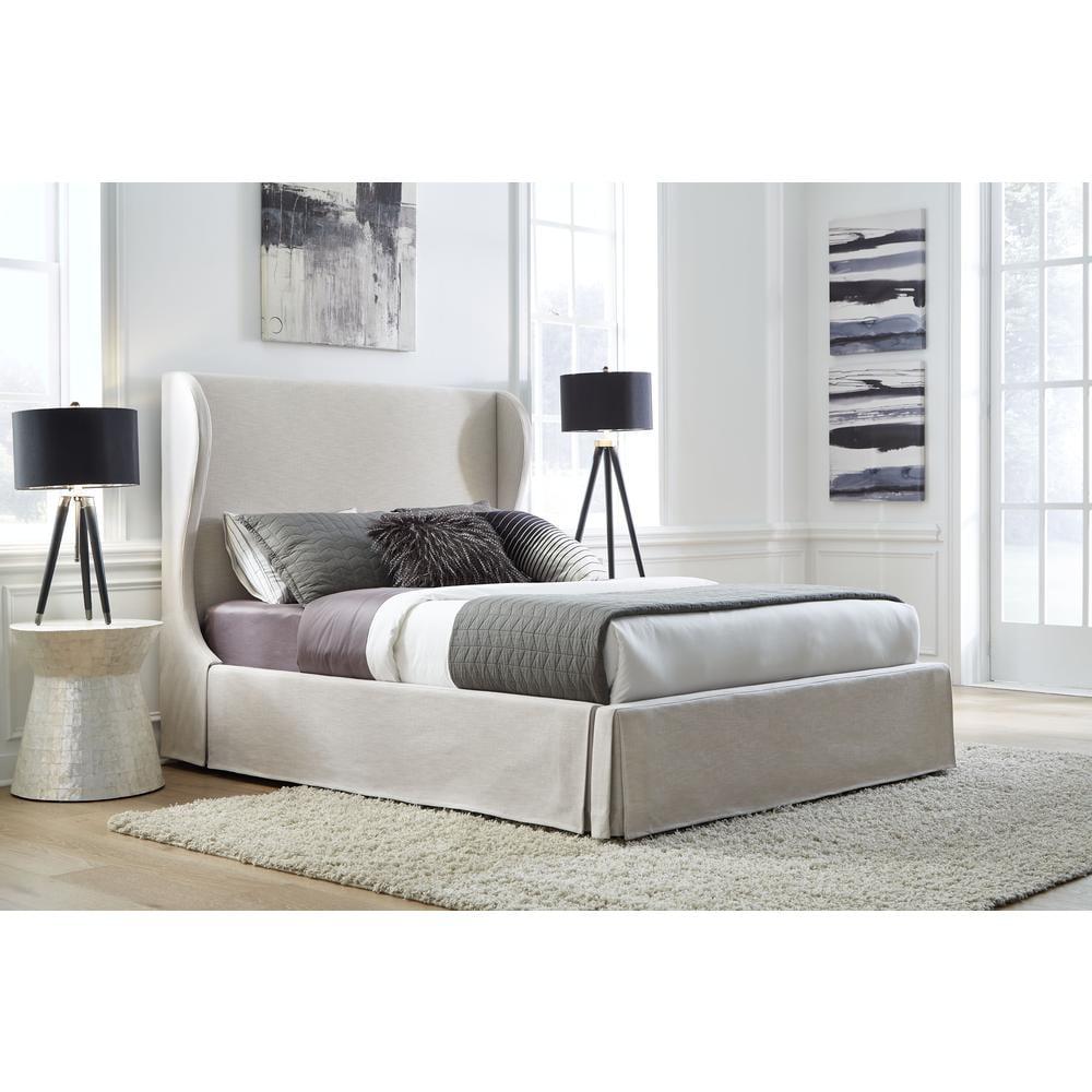 Anniah Upholstered Wingback Bed