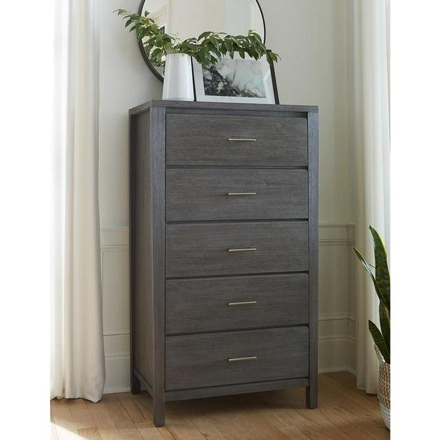 Modus Furniture Nevis Five Drawer Chest in Sharkskin (2024)
