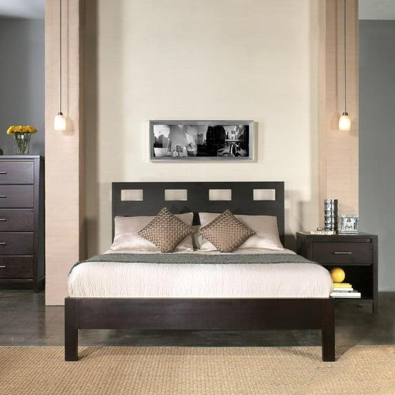 Modus Furniture Riva Wood Platform Bed in Espresso