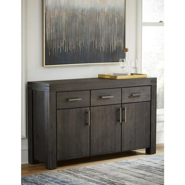 Modus Meadow 3 Drawer and 3 Door Solid Wood Sideboard in Graphite
