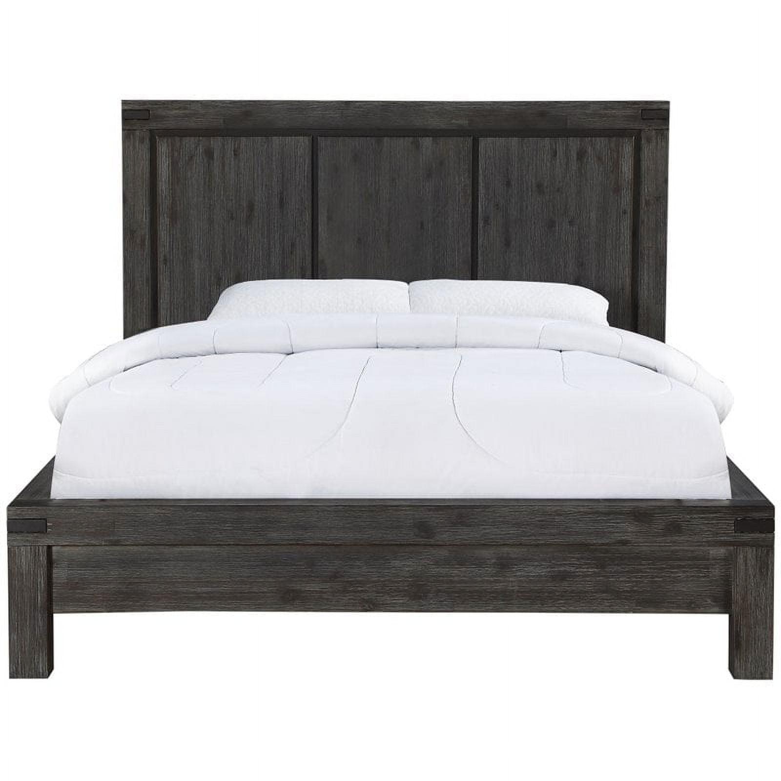Modus Meadow Solid Wood King Storage Panel Bed in Graphite