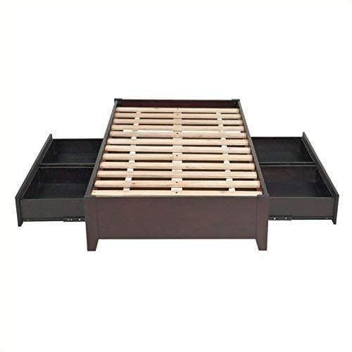 Modus Nevis King Solid Wood Platform Storage Bed in Espresso