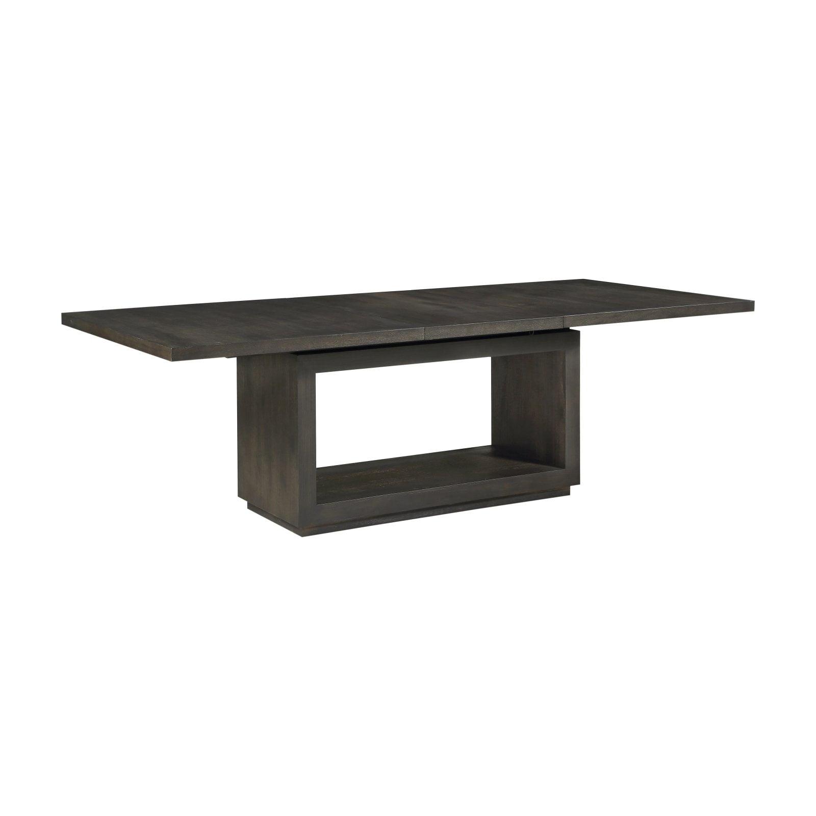 Oxford Modern Extendable Dining Table in Distressed Basalt Gray