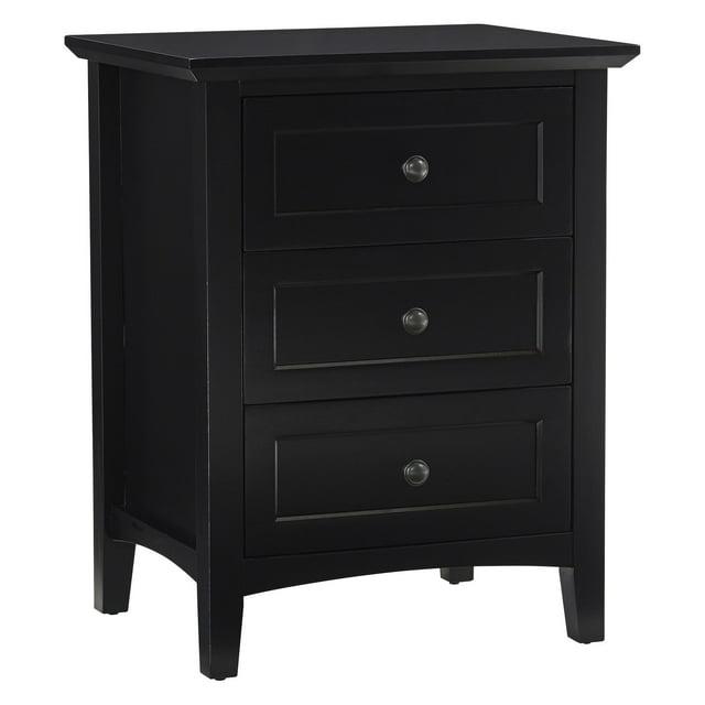 Modus Paragon 3 Drawer Nightstand in Black