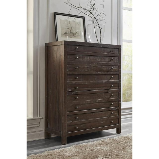 Modus Townsend 5 Drawer Solid Wood Chest in Java