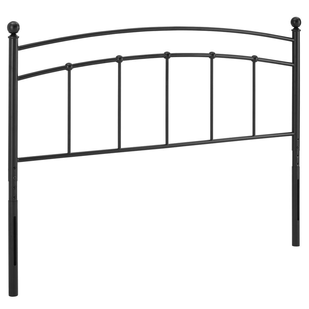 Modway Abigail Queen Modern Style Powder Coated Iron Headboard in Black