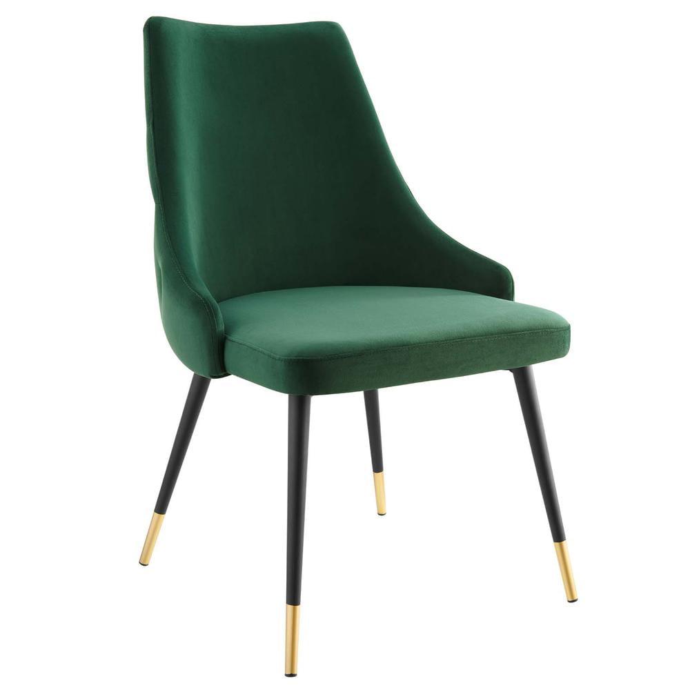 Modway Adorn 17.5" Tufted Performance Velvet Dining Side Chair in Green