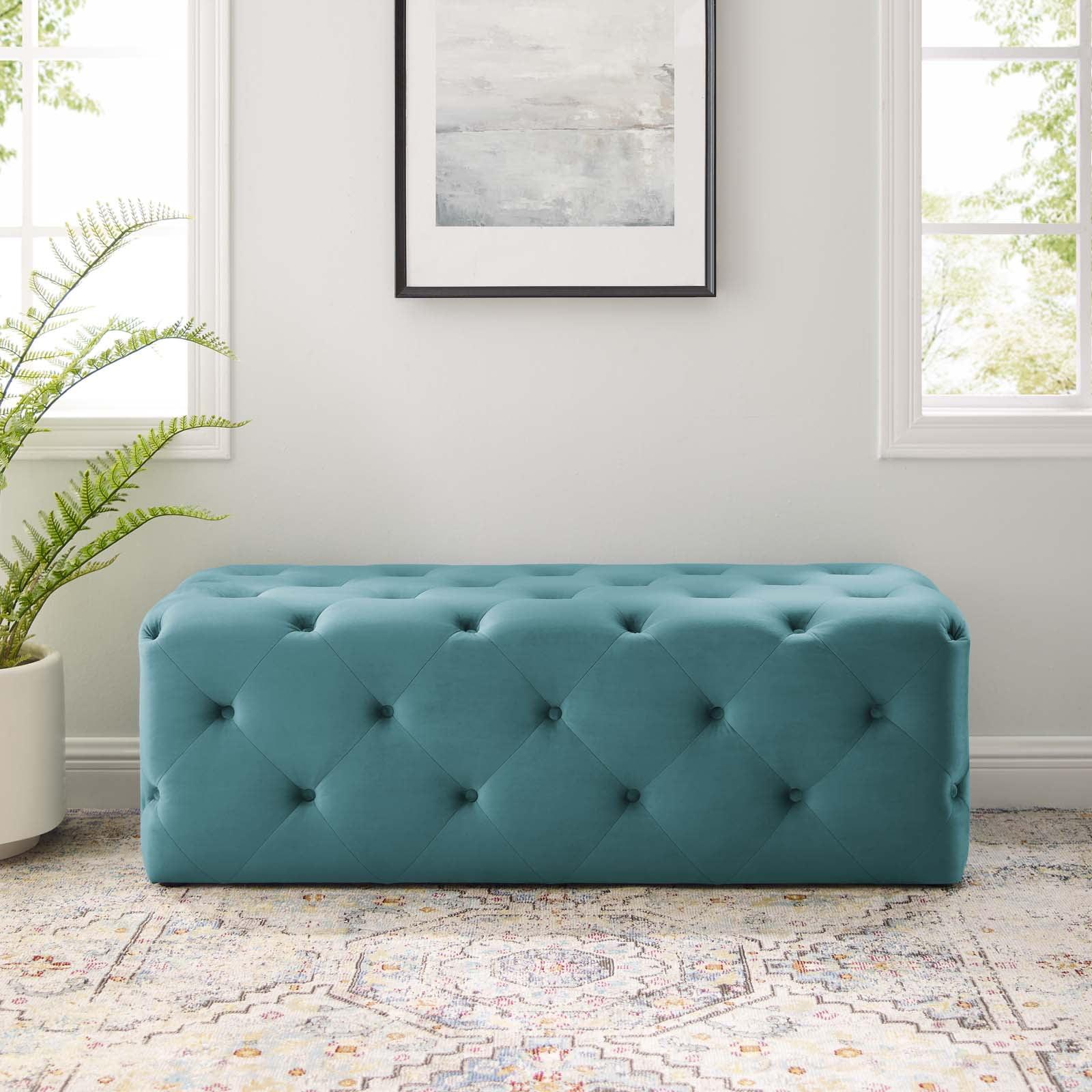 Carson Carrington Ullervad 48-inch Button Tufted Entryway Velvet Bench by Modway