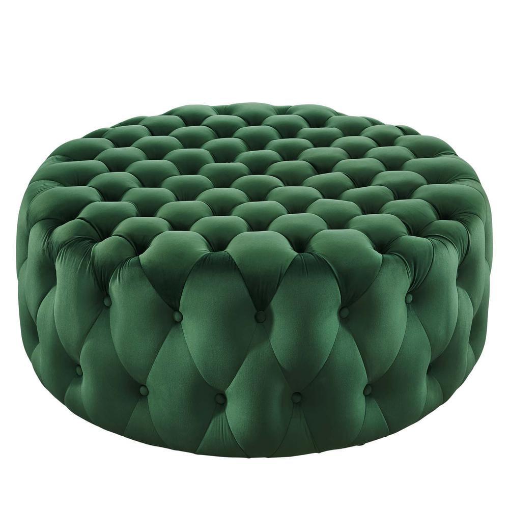 Modway Modway Amour Tufted Button Large Round Performance Velvet Ottoman