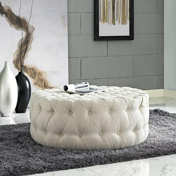 Modway Copper Grove Harrison Blue Amour Fabric Ottoman