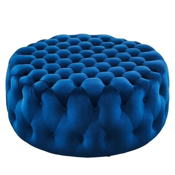 Modway Modway Amour Tufted Button Large Round Performance Velvet Ottoman