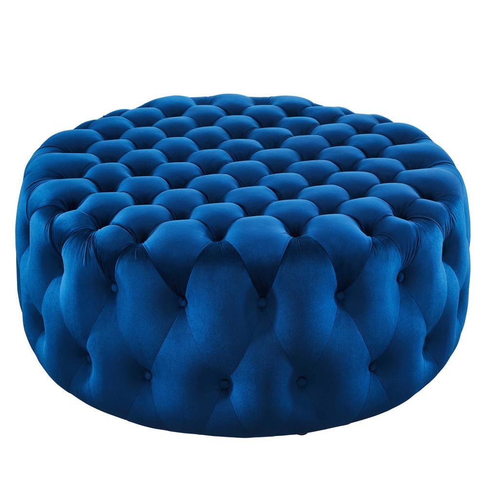 Modway Modway Amour Tufted Button Large Round Performance Velvet Ottoman