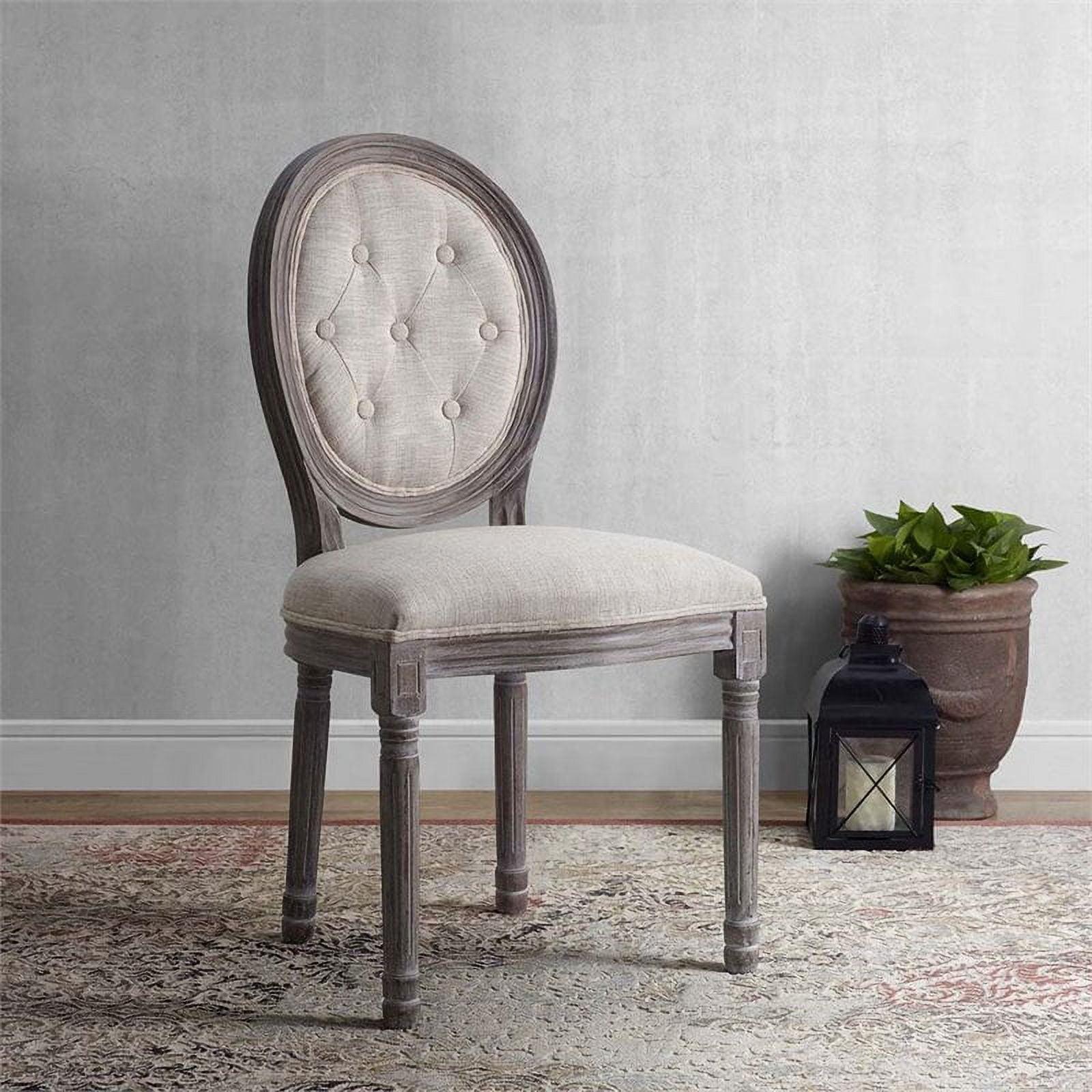 Modway Arise Vintage French Upholstered Fabric Dining Side Chair