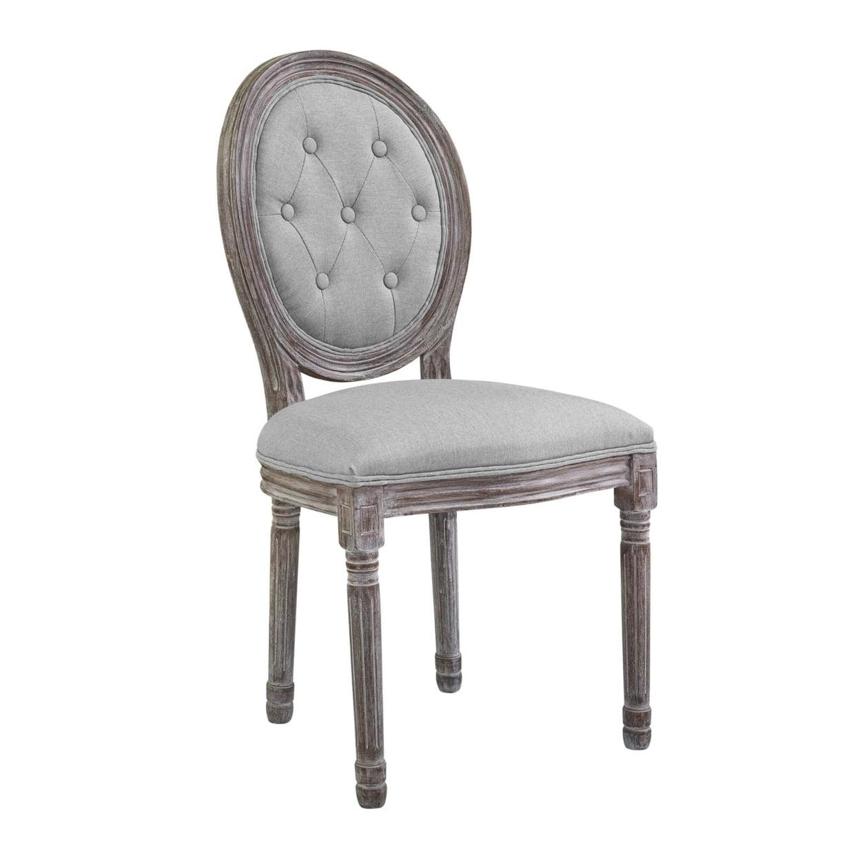 Modway Arise Vintage French Upholstered Fabric Dining Side Chair