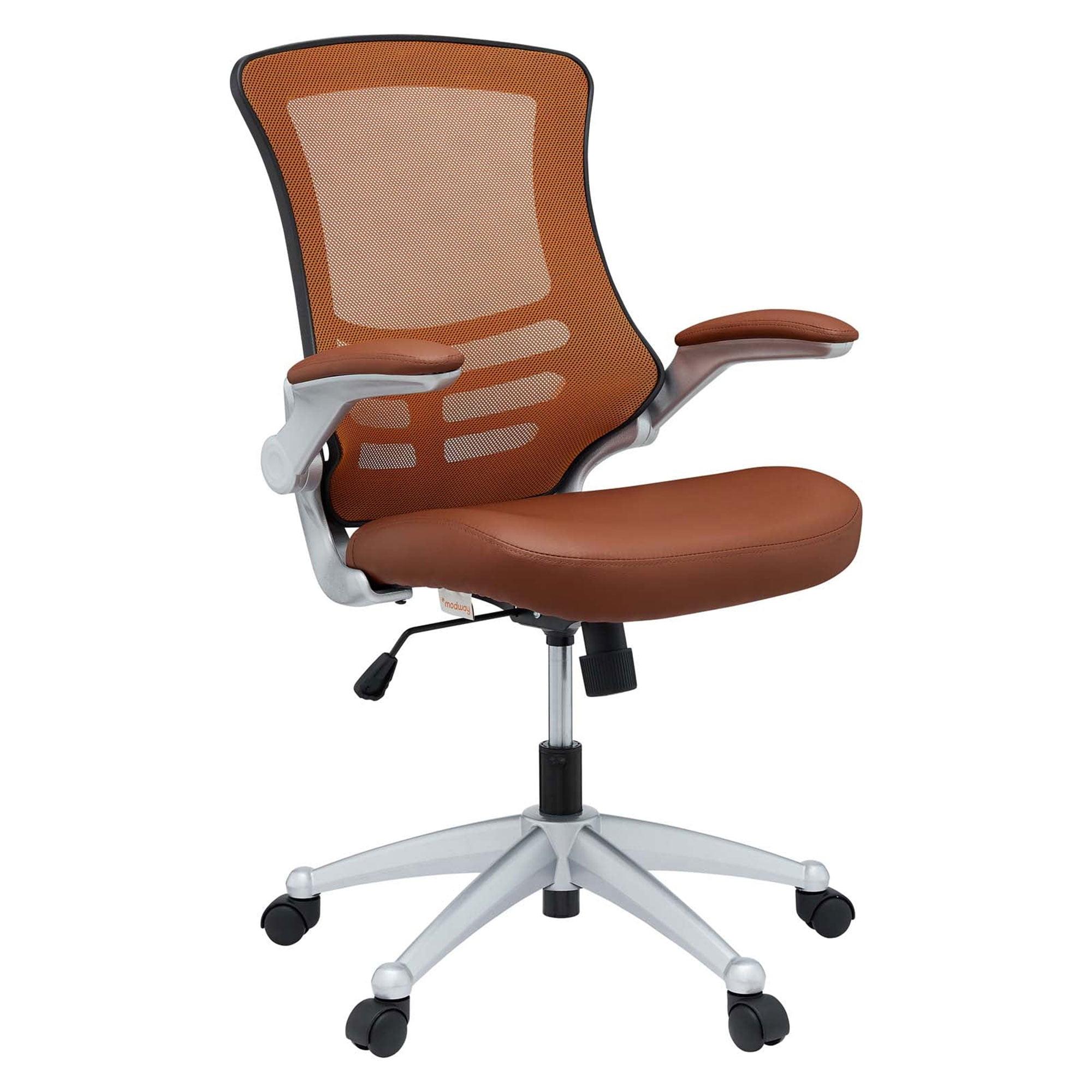 Porch & Den Williamsburg Mesh Back and Leatherette Seat Office Chair by Modway