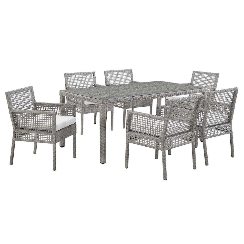 Latitude Run® Aura 7-piece Wicker Rattan Outdoor Patio Set