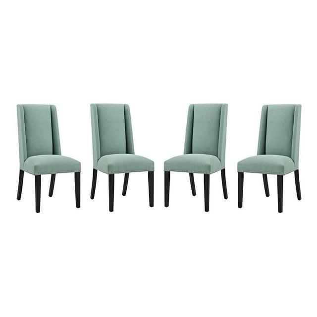 Modway Baron Dining Chair Fabric Set of 4 in Laguna