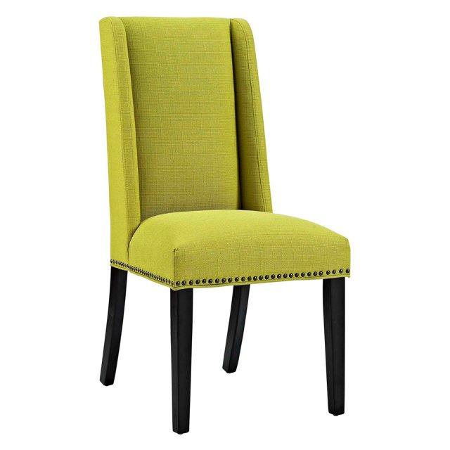 Modway Baron Fabric Dining Chair in Wheatgrass