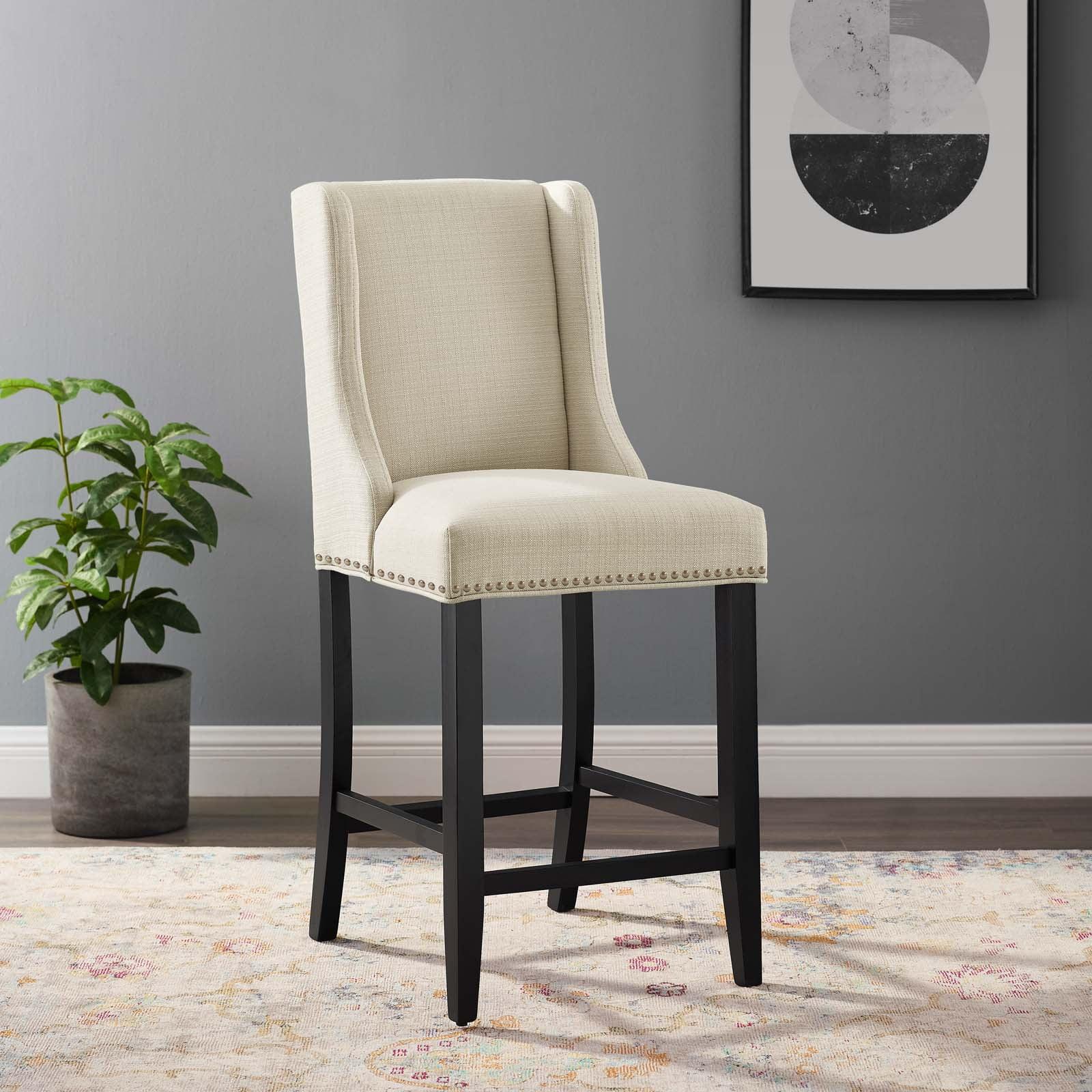 Modway Baron Upholstered Fabric Bar Stool