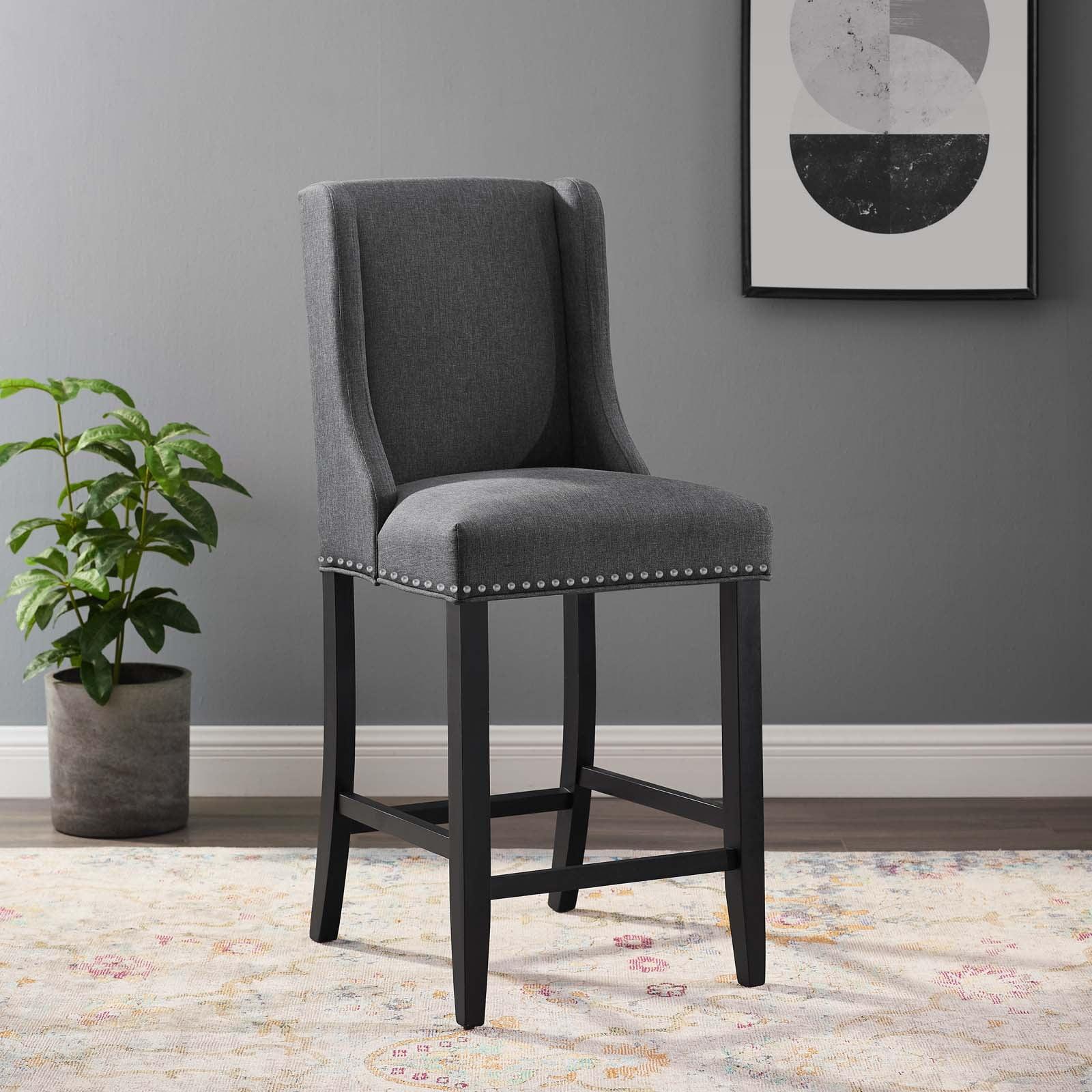 Baron Upholstered Fabric Bar Stool by Modway