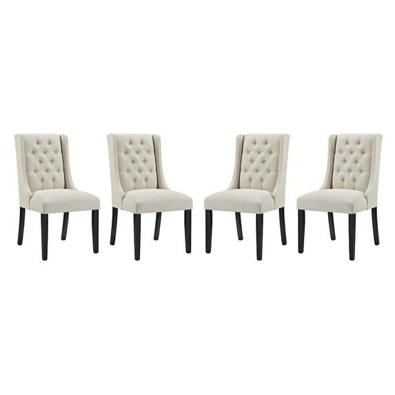 Modway Baronet Dining Chair Fabric Set of 4 by Modway