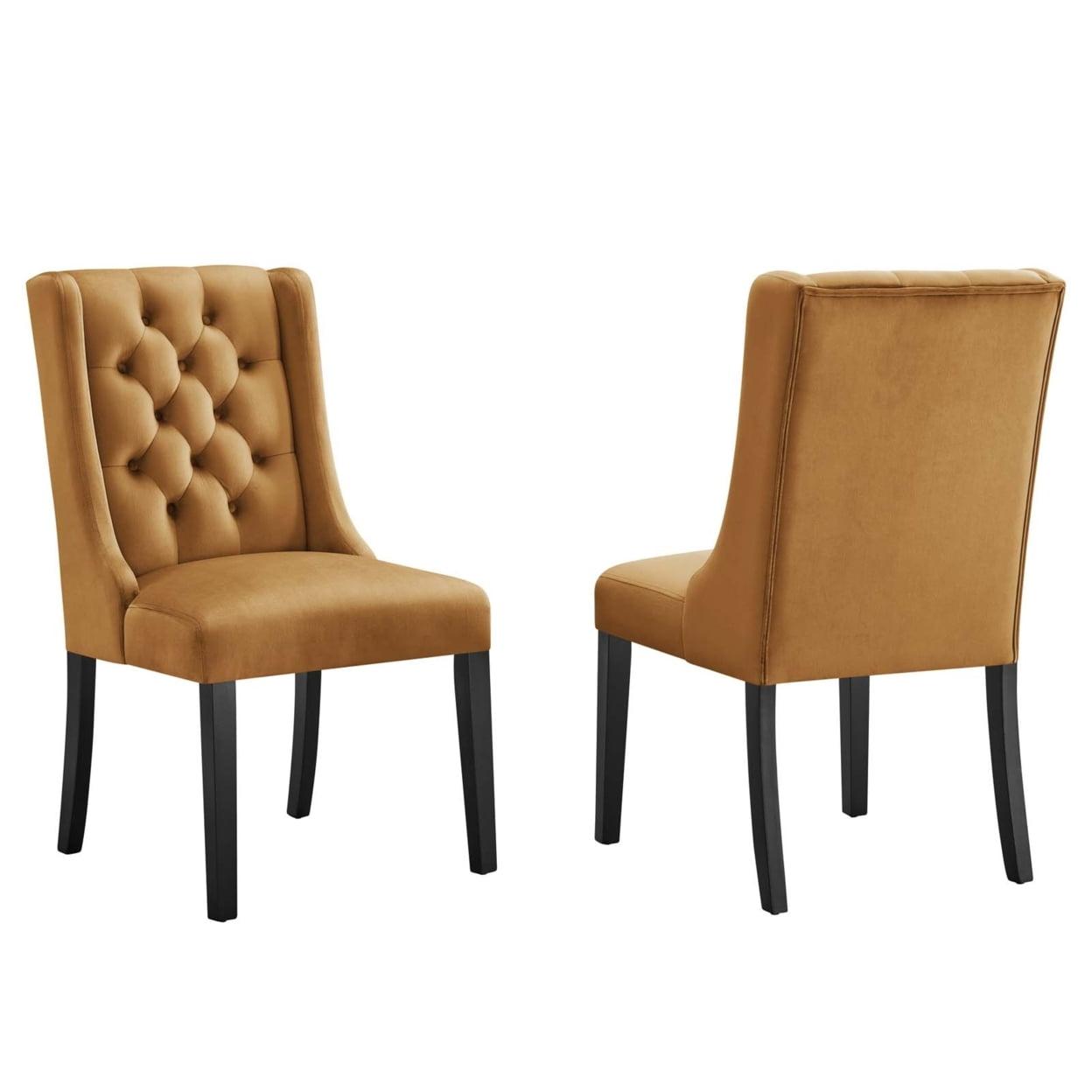 Set of 2 Baronet Performance Velvet Dining Chairs - Modway