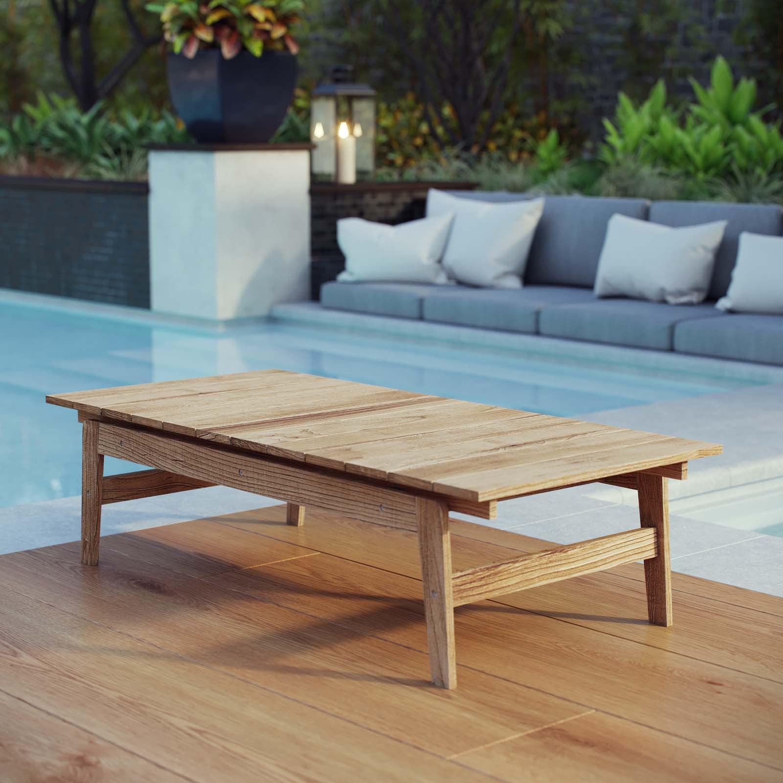 Modway Bayport Outdoor Patio Teak Coffee Table